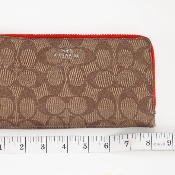 COACH Signature Double Corner Zip Wristlet - Picture 12 of 13